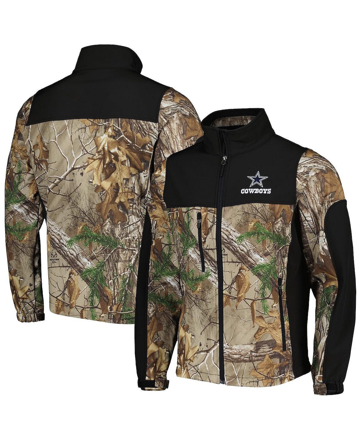 

Мужская куртка Realtree Camo, черная Dallas Cowboys Hunter Softshell с молнией во всю длину Dunbrooke, Черный