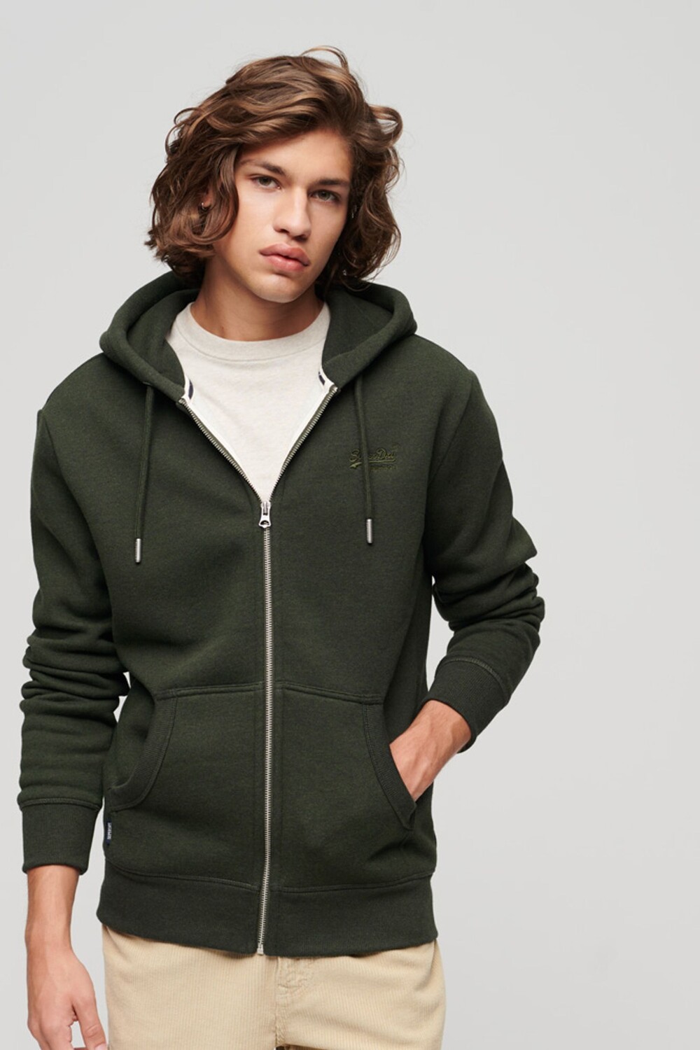 

Толстовка с логотипом Essential Superdry, зеленый