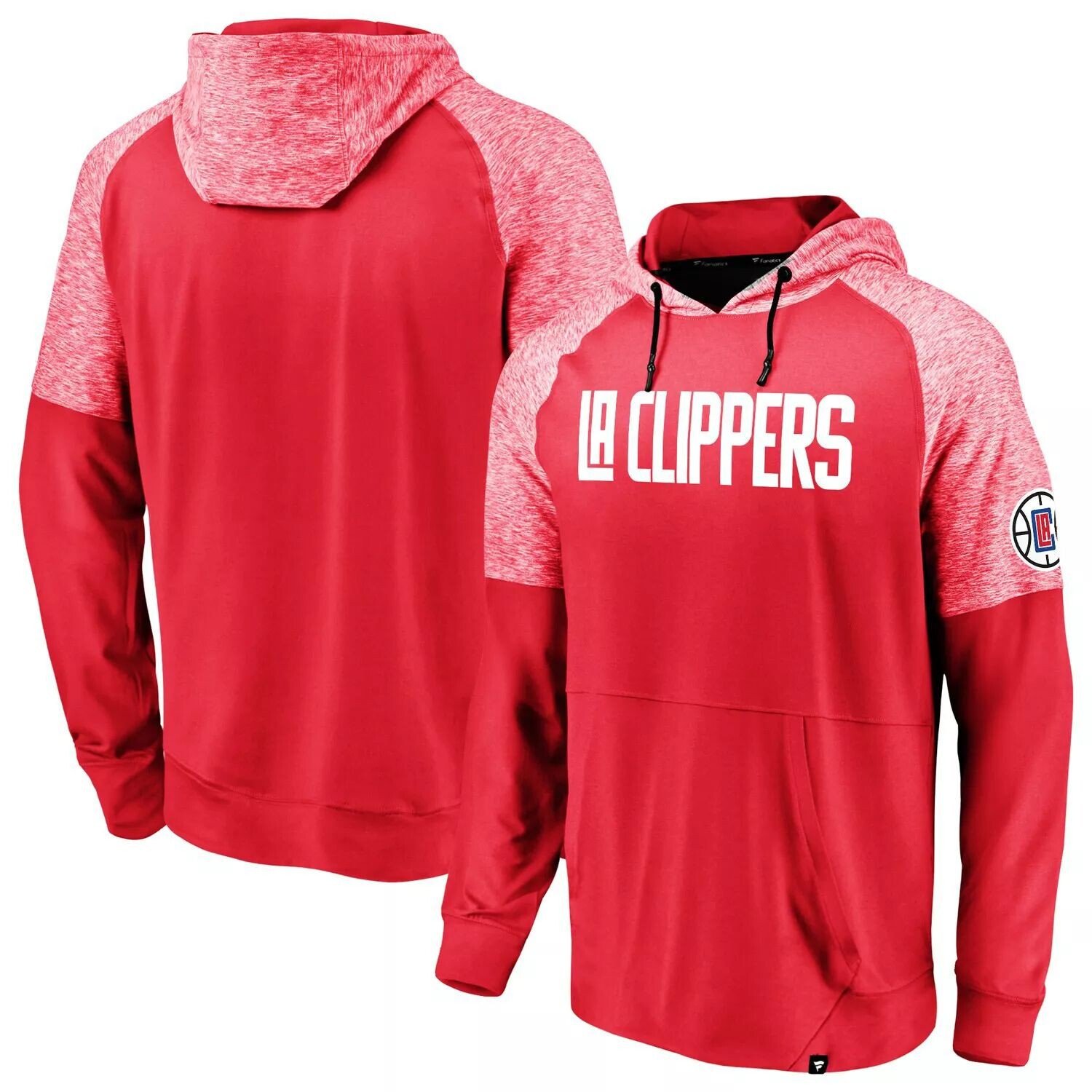 

Мужской фирменный красный пуловер с капюшоном LA Clippers Made To Move Space Dye реглан Fanatics