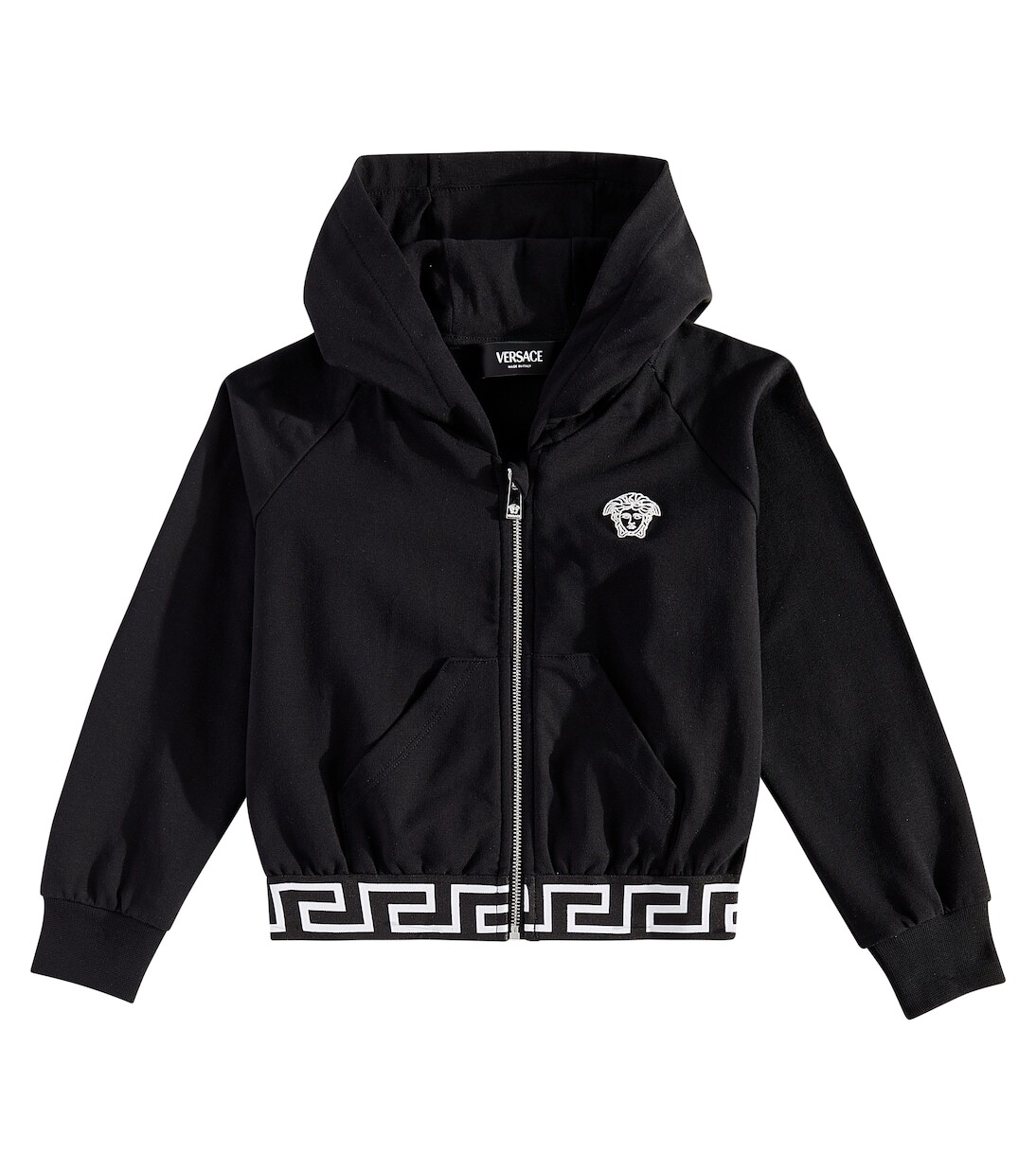 

Худи из хлопкового джерси Greca Versace, черный