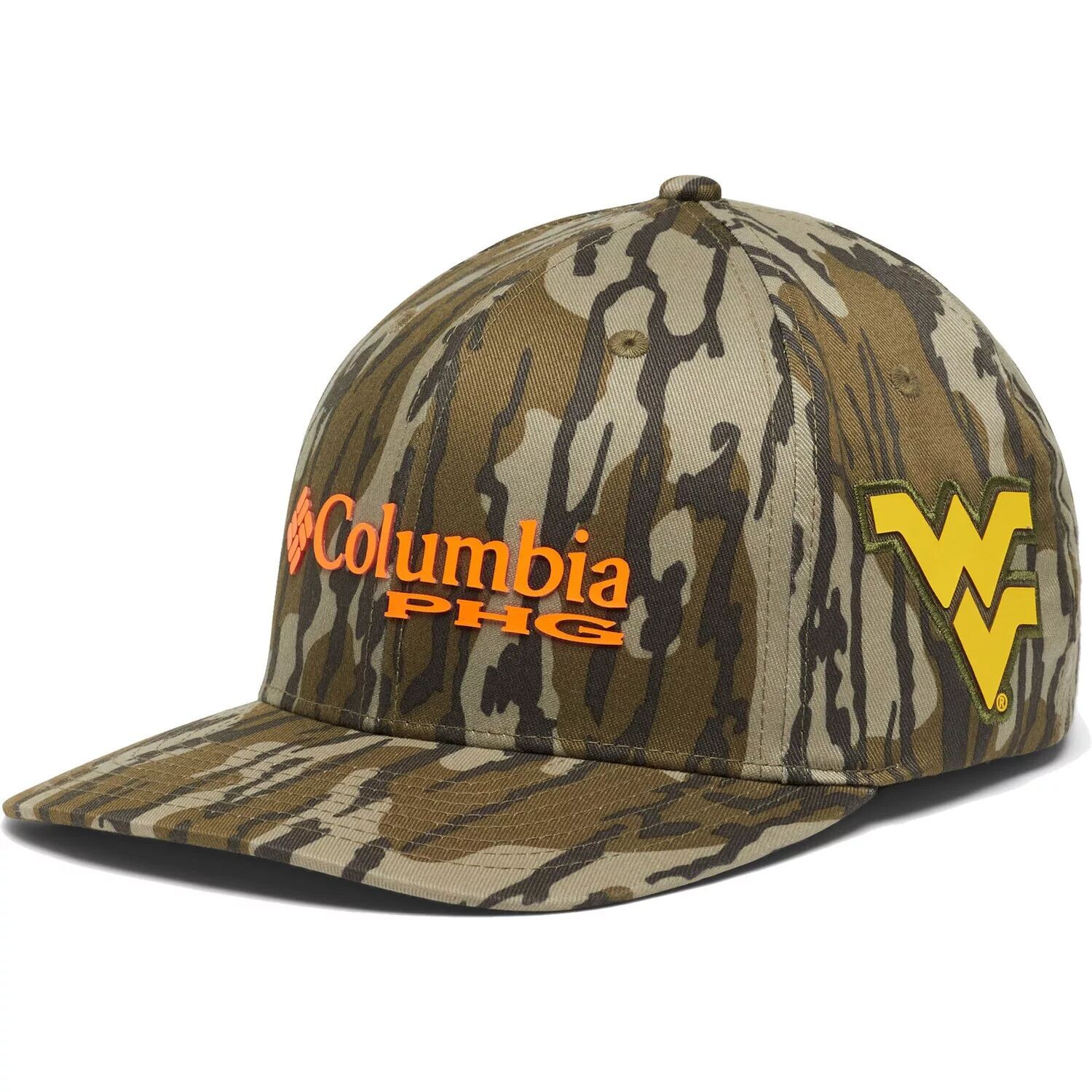 

Мужская кепка Columbia Mossy Oak Camo West Virginia Mountaineers Bottomland Flex Hat