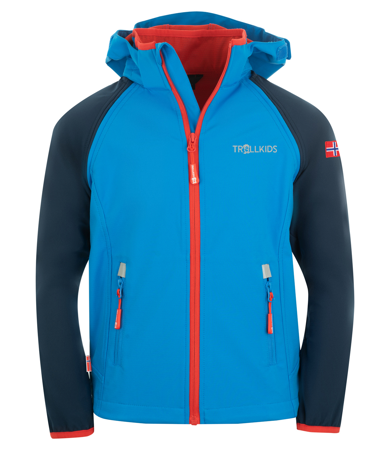 

Куртка софтшелл Trollkids Softshell Jacke Zip Off Rondane, цвет Marineblau/Mittelblau/Rot