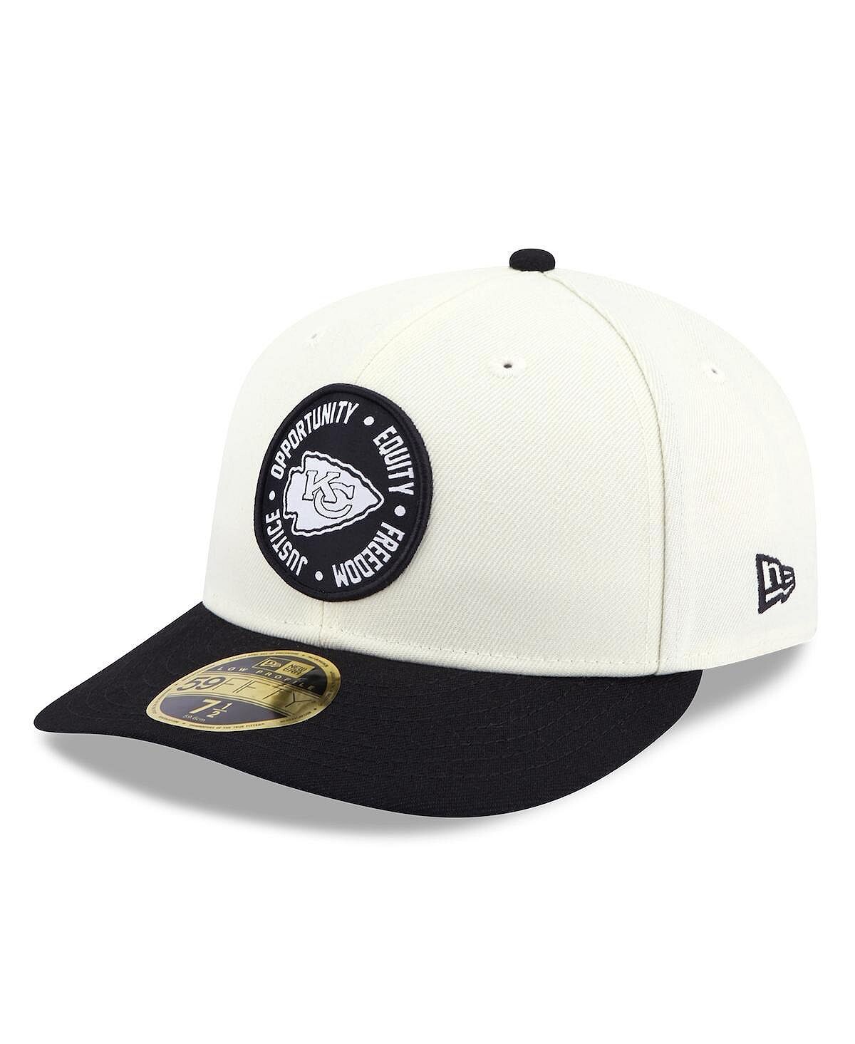 

Мужская кремовая, черная кепка Kansas City Chiefs 2022 Inspire Change 59FIFTY Низкопрофильная приталенная шляпа New Era