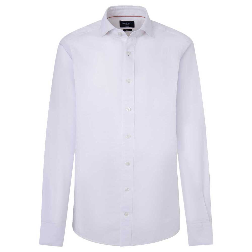 

Рубашка с длинным рукавом Hackett Melange Cotton Linen, белый