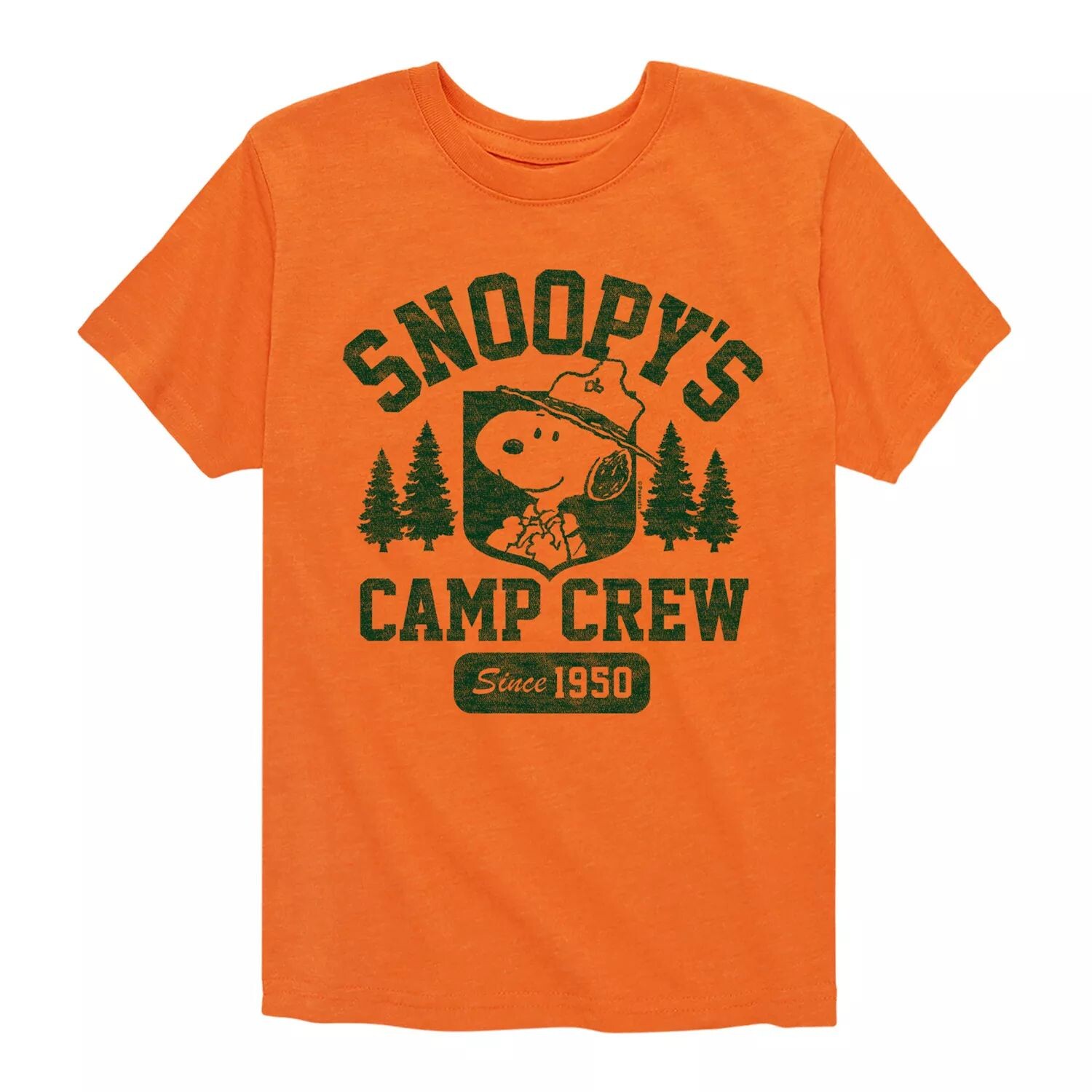 

Футболка с рисунком Peanuts Snoopys Camp Crew для мальчиков 8–20 лет Licensed Character, оранжевый
