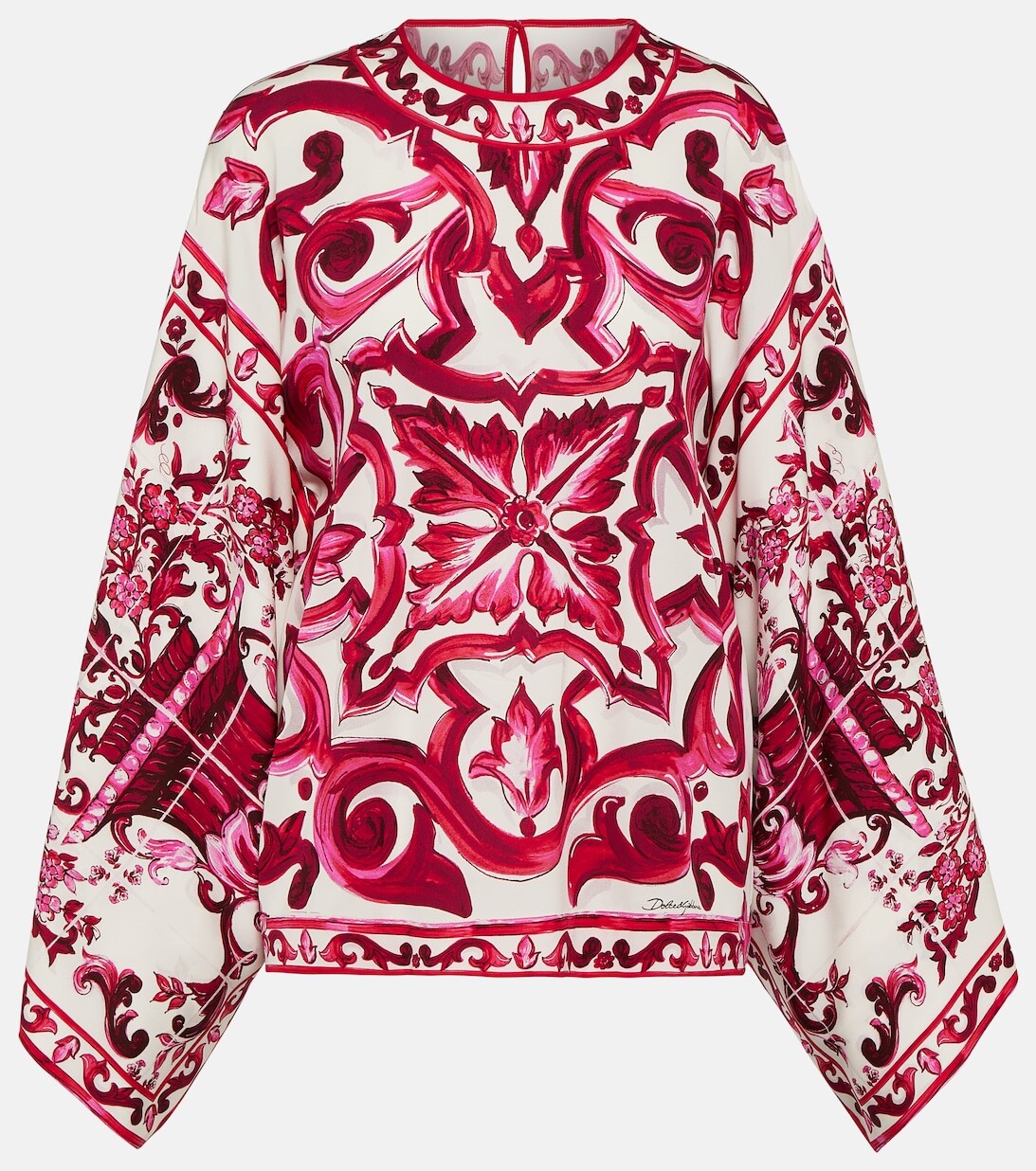 

Блузка из шармеза с принтом DOLCE&GABBANA, разноцветный