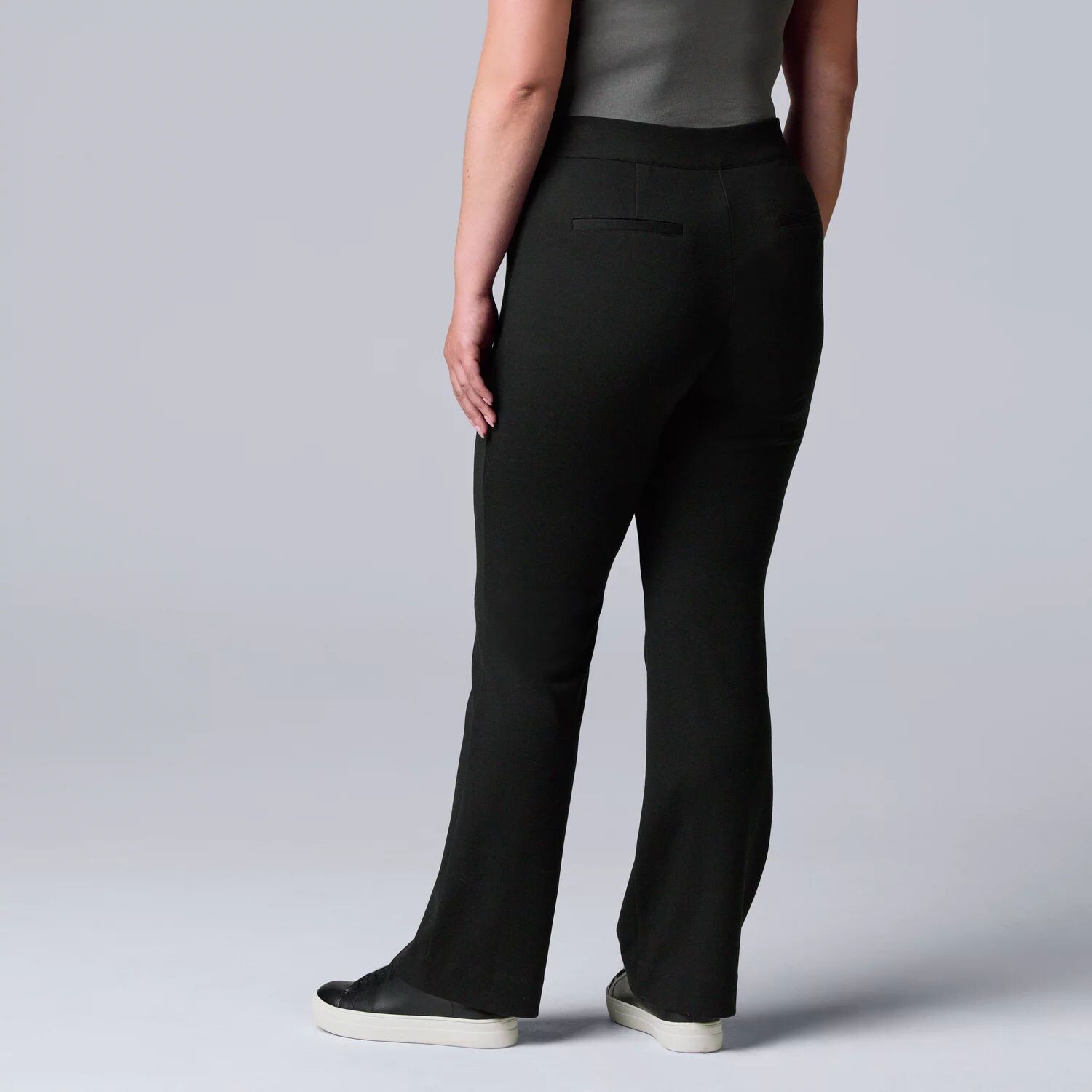 

Большие размеры Simply Vera Vera Wang Брюки с высокой талией и понте Bootcut без застежки Simply Vera Vera Wang