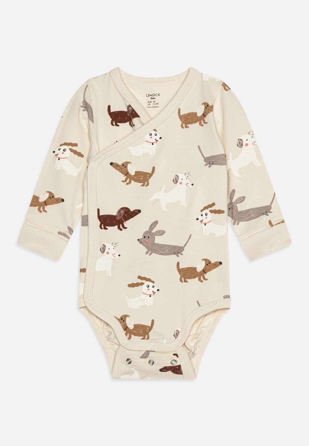 

Боди BODY WRAP DOGS UNISEX Lindex, цвет light beige