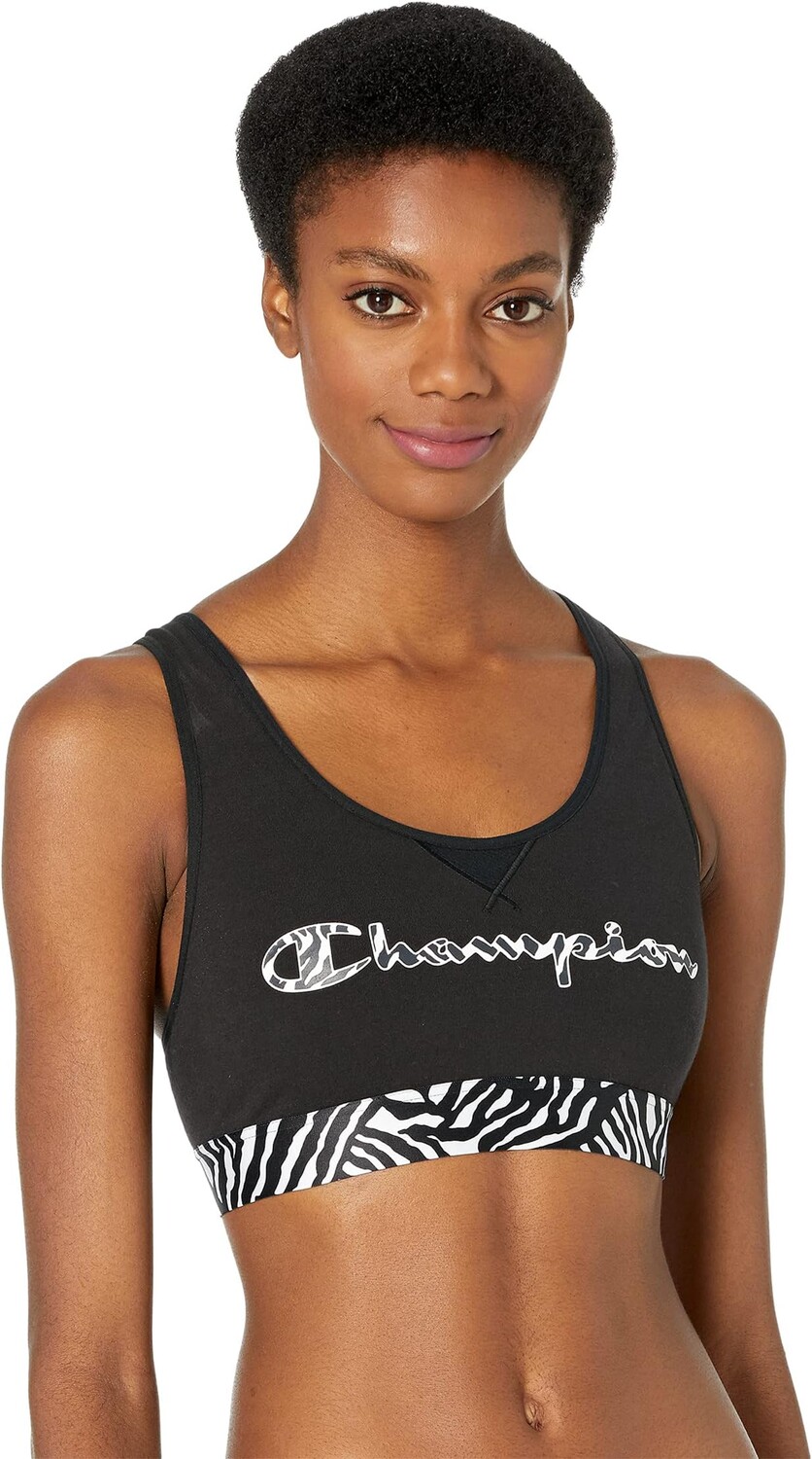 

Бюстгальтер Champion The Authentic - Graphic, цвет Black/Zebra