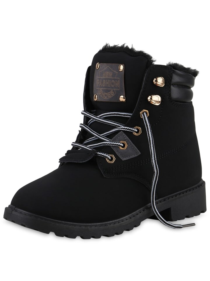 

Ботильоны VAN HILL Worker Boots Chloe, цвет schwarz grau