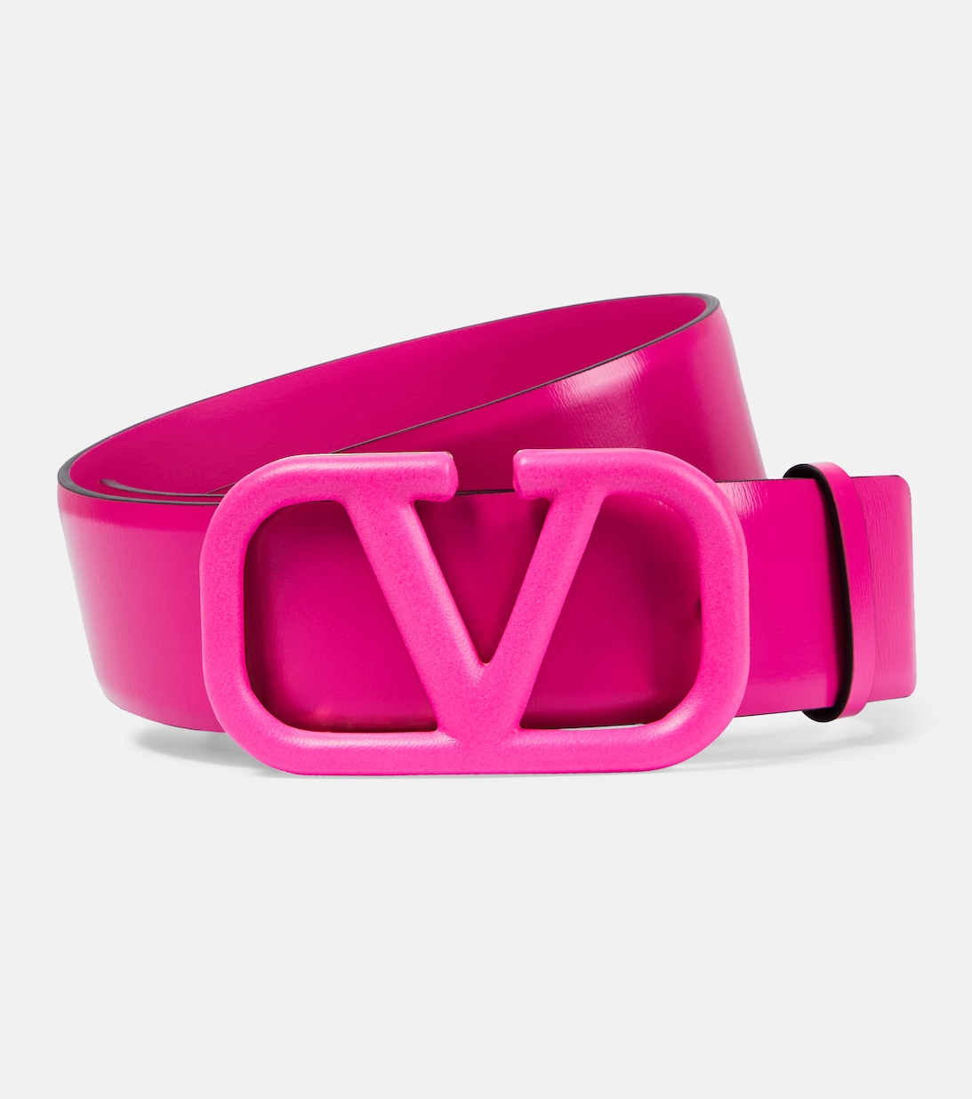 Кожаный ремень с логотипом VLogo Valentino Garavani, розовый