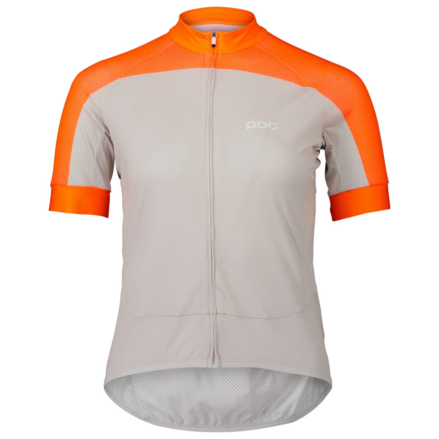Велосипедный трикотаж Poc Women's Essential Road Logo Jersey, цвет Zink Orange/Granite Grey рубашка с принтом poc