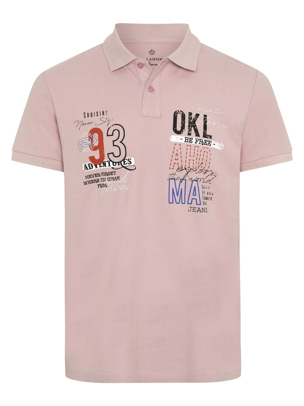 

Футболка Oklahoma Jeans aus Piqué, светло-розовый