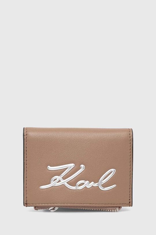 

Кожаный кошелек Karl Lagerfeld, коричневый