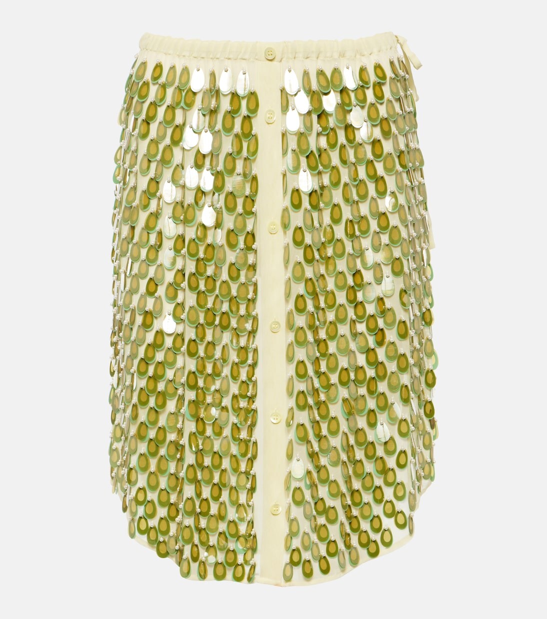 

Мини-юбка с пайетками Dries Van Noten, желтый