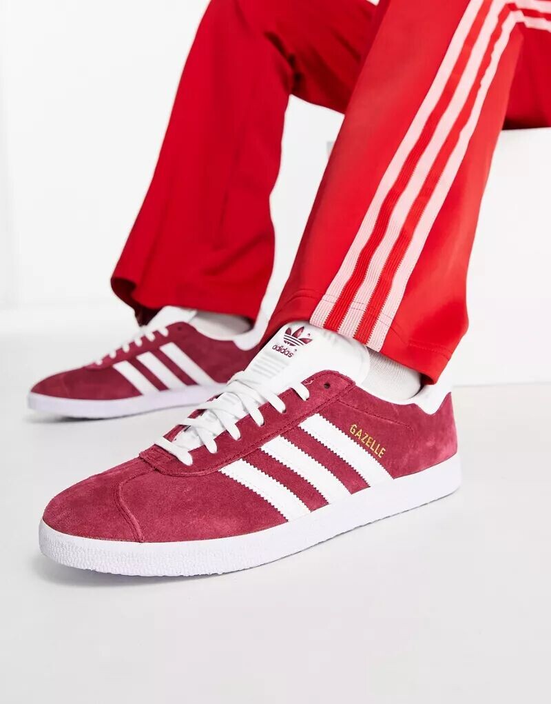 

Бордовые университетские кроссовки adidas Originals Gazelle