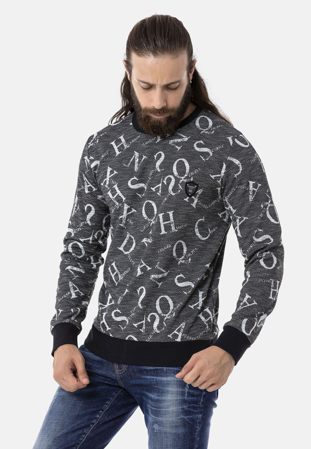 

Толстовка Cipo & Baxx Adam, цвет ANTHRACITE