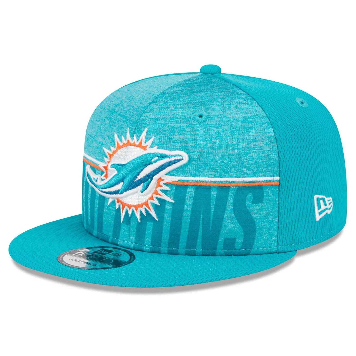 

Мужская кепка Snapback New Era Aqua Miami Dolphins 2023 NFL Training Camp 9FIFTY