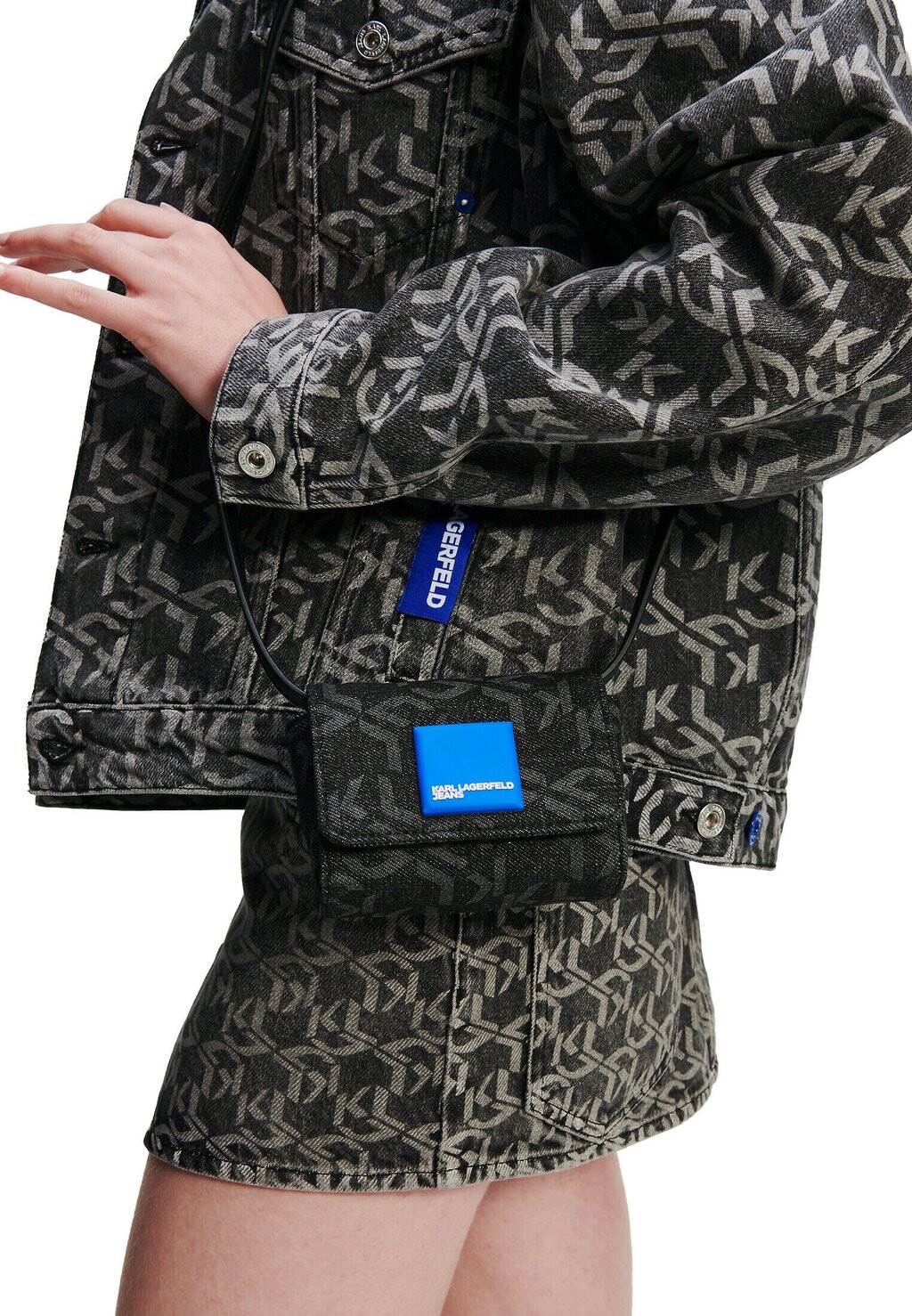 

Сумка Karl Lagerfeld Jeans NANO, цвет all over print washed black