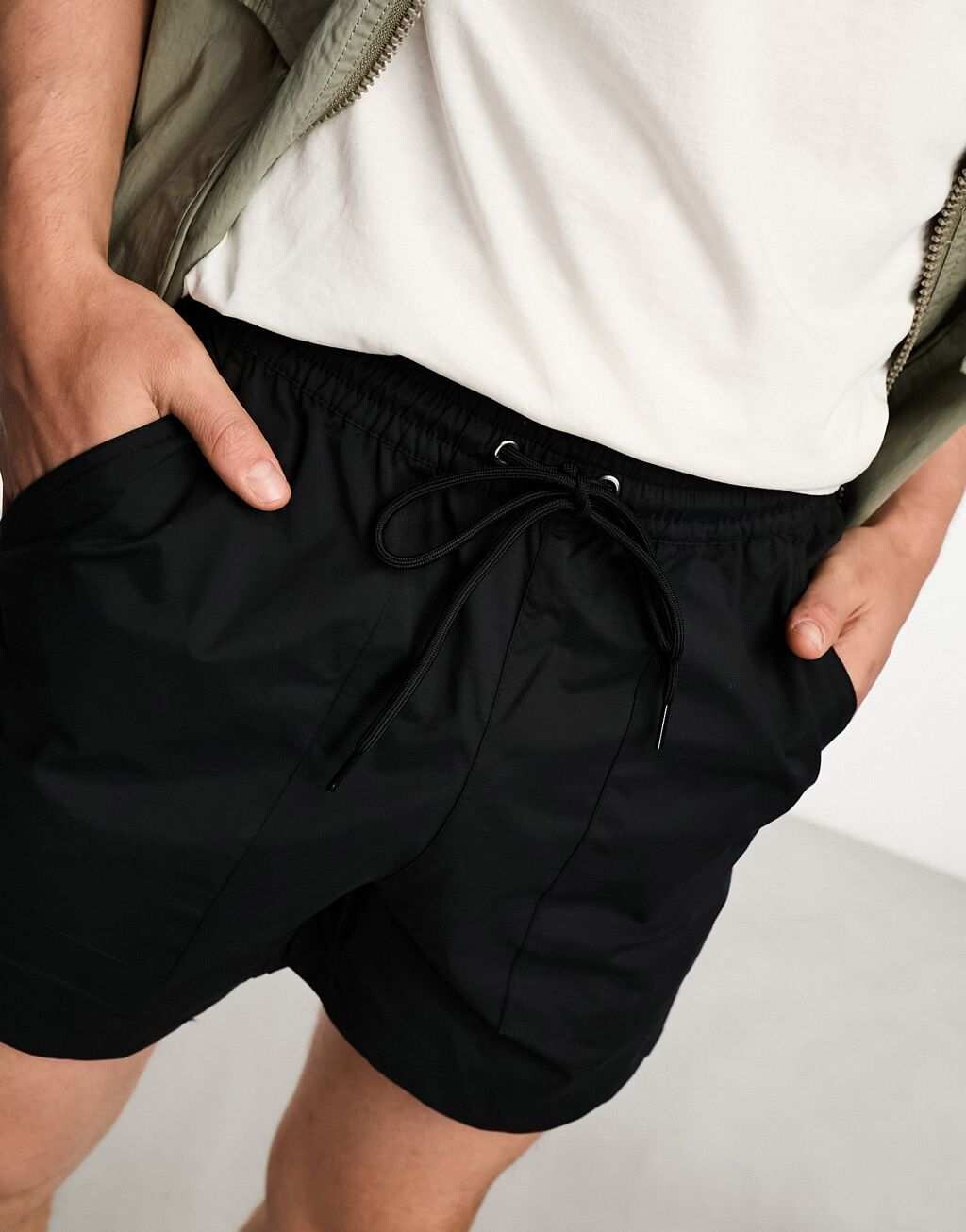 

Черные нейлоновые волейбольные шорты PacSun Chad