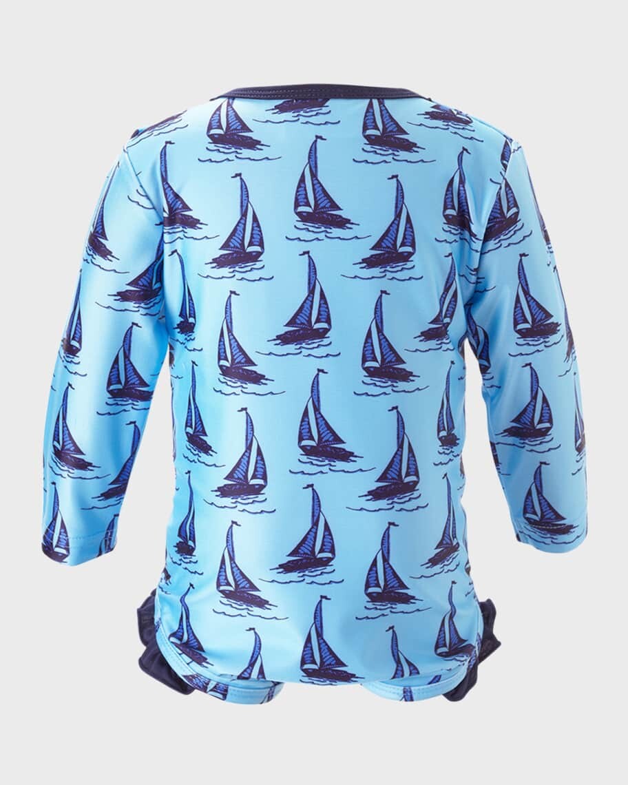 

Купальник Sailboat Frill Rash Guard для девочки, размер 6–24 м Rachel Riley