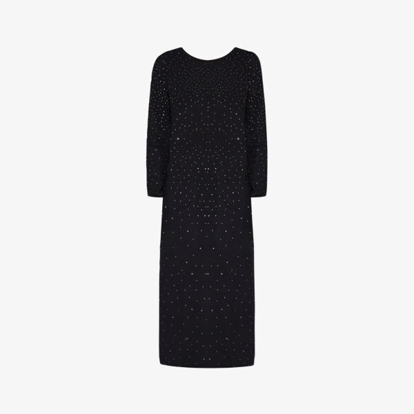 

Трикотажное платье Hotfix с длинными рукавами и заклепками Ro&Zo, черный