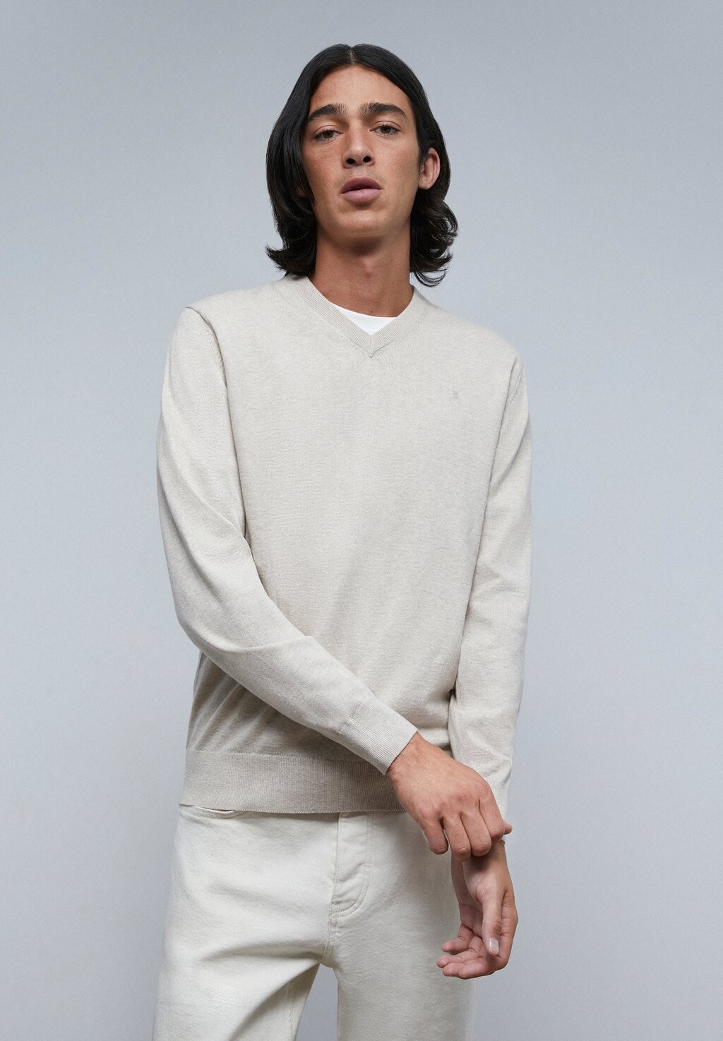 

Свитер Basic V Neck Scalpers, бежевый