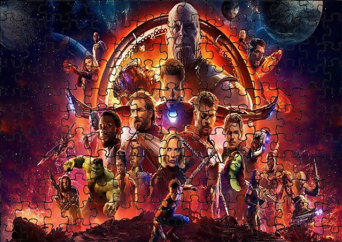 

Пазл 252 детали: Marvel's Avengers + Сумка с принтом bez marki