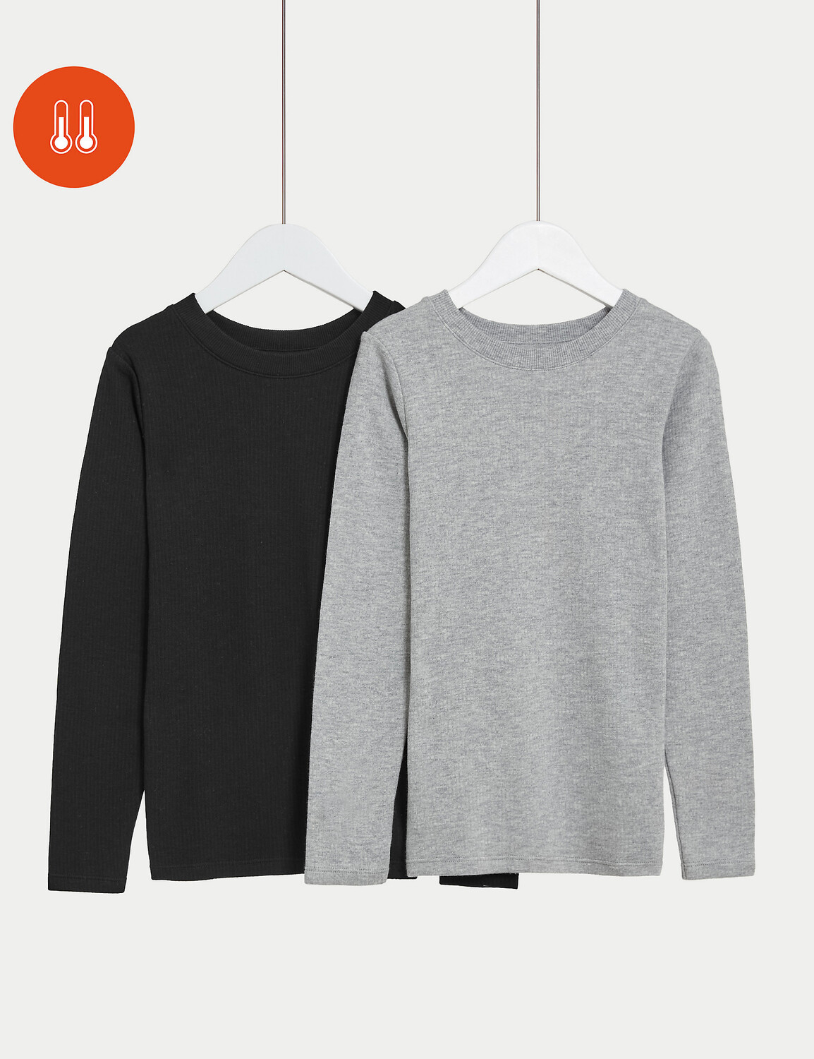 

2 пары футболок из смесового хлопка (2–14 лет) Marks & Spencer, черный микс