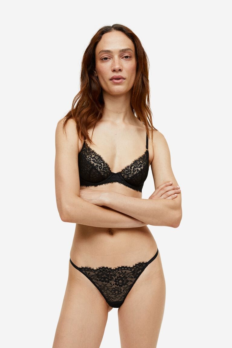 

Кружевной бюстгальтер без подкладок на косточках H&M
