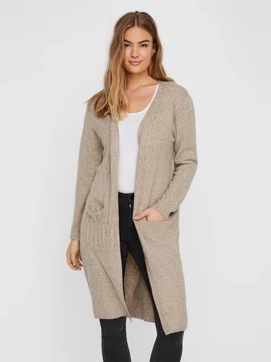 

Кардиган Vero Moda "VMDOFFY LS LONG OPEN CARDIGAN GA NOOS", цвет Sepia Tint Melange