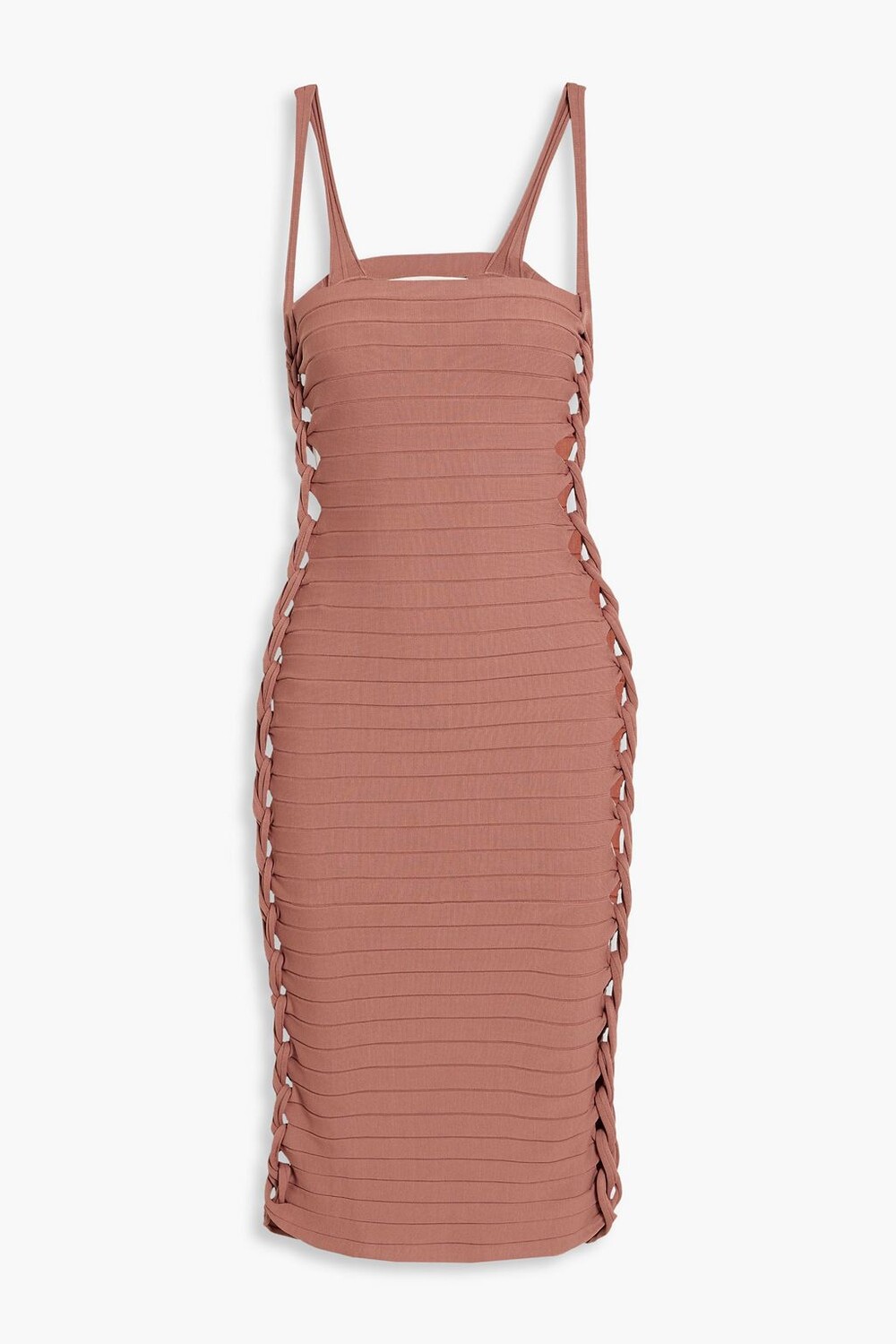 

Плетеное бандажное платье DION LEE, античная роза
