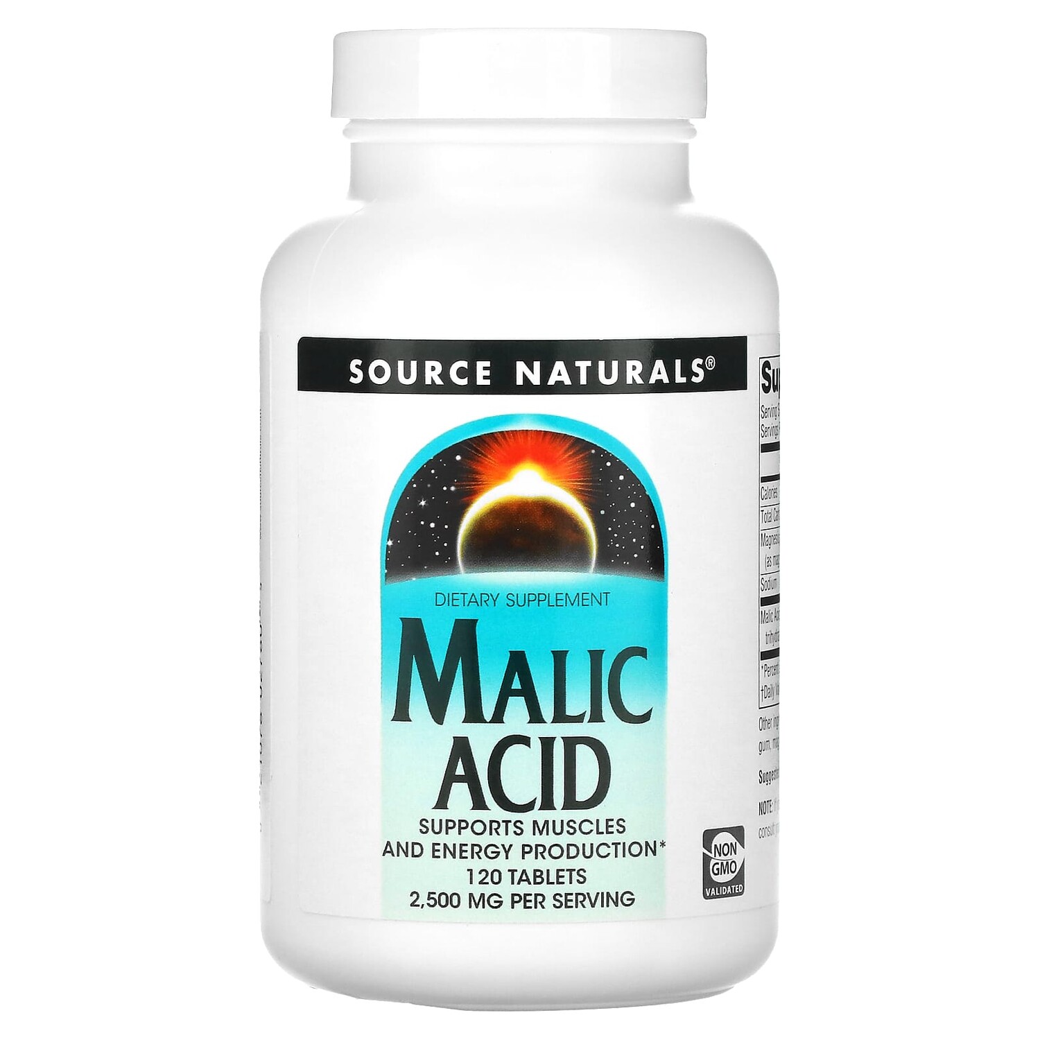 

Яблочная кислота, 2500 мг, 120 таблеток, Source Naturals