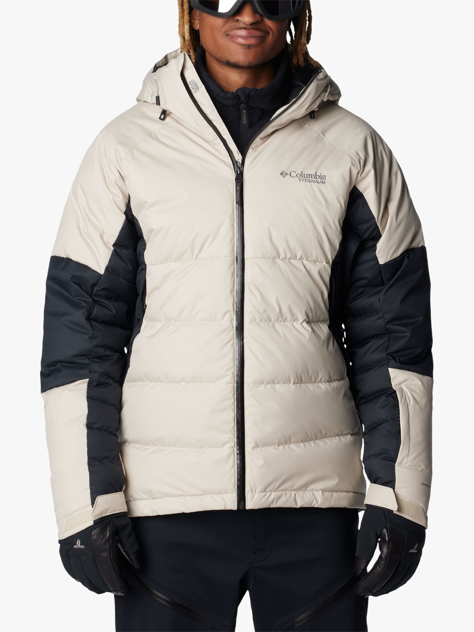 Мужская водонепроницаемая лыжная куртка Roaring Fork Columbia, темный камень/черный