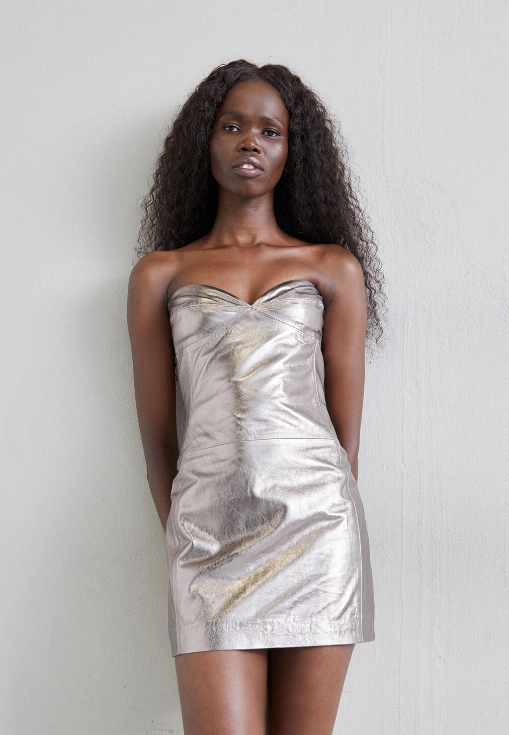 

Коктейльное/праздничное платье DISCO STRAPLESS DRESS STUDIO ID, цвет gun metal