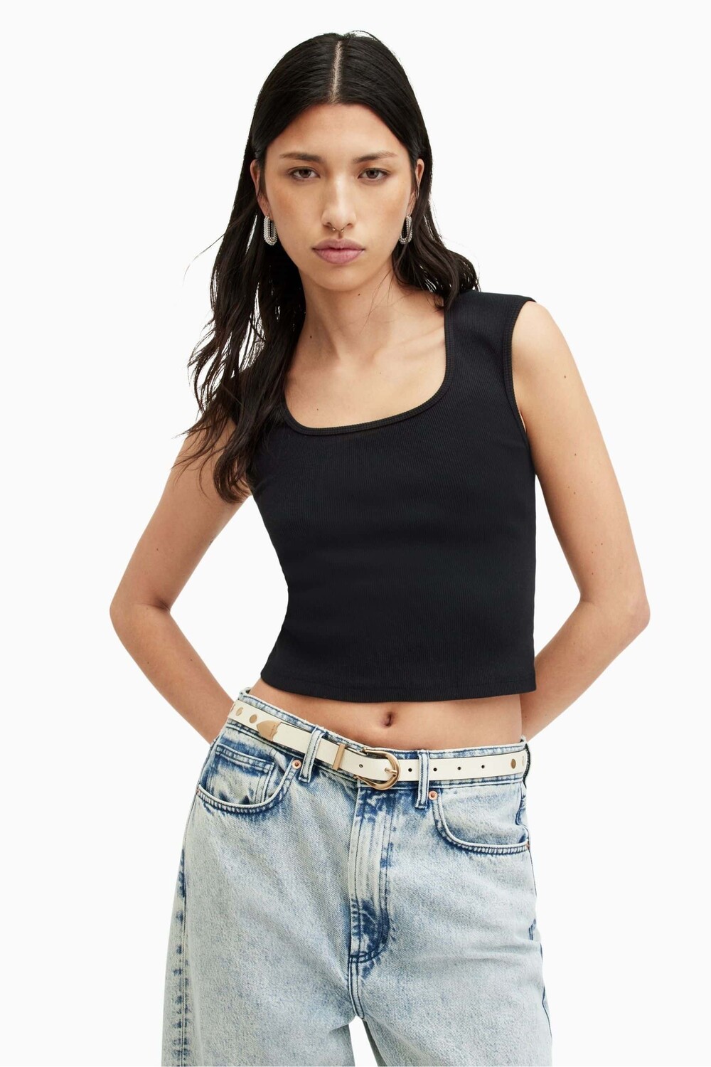 

Майка Allsaints в рубчик All Saints, черный