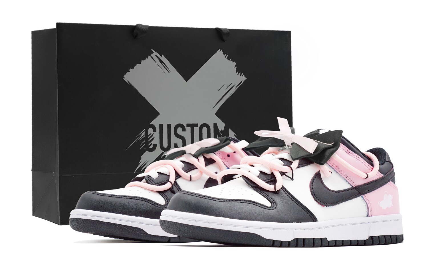 

Кроссовки Nike Dunk Skateboarding Shoes Women's Low-top White, розовый