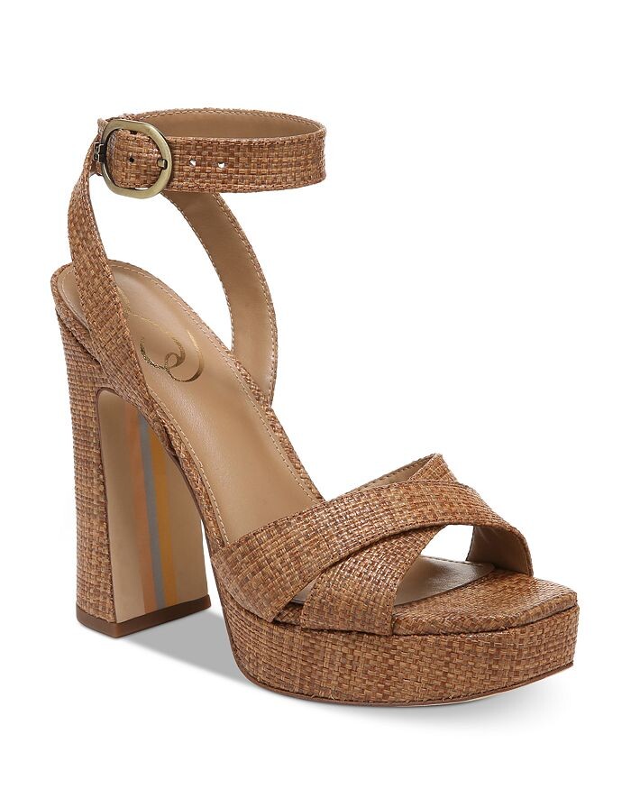 

Сандалии на высоком каблуке с перекрестным ремешком и квадратным носком Kayna Sam Edelman