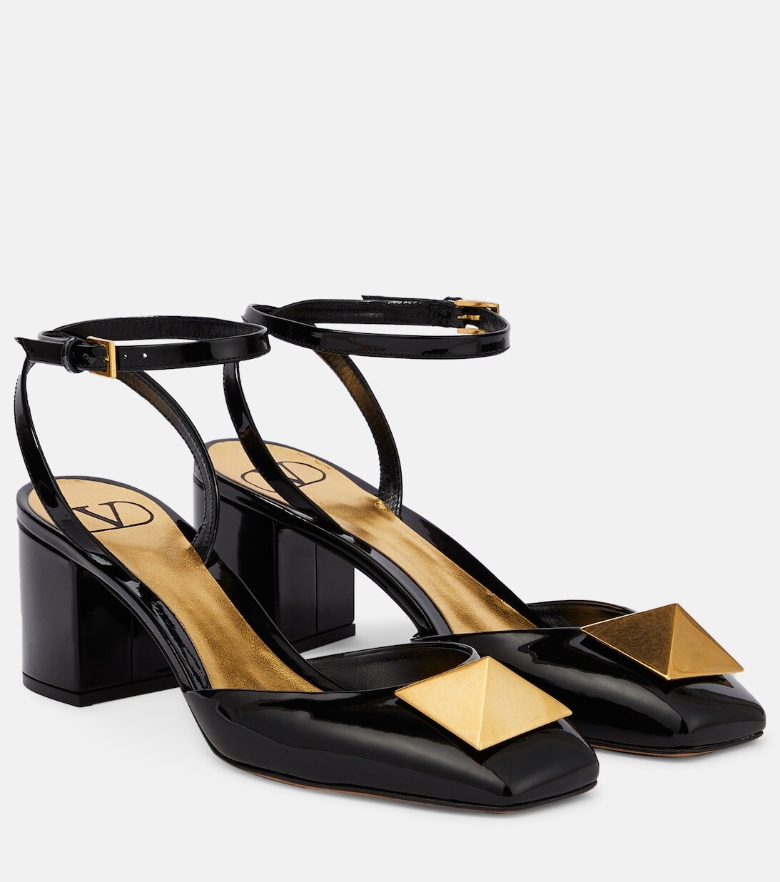 

Туфли-лодочки One Stud из лакированной кожи Valentino Garavani, черный