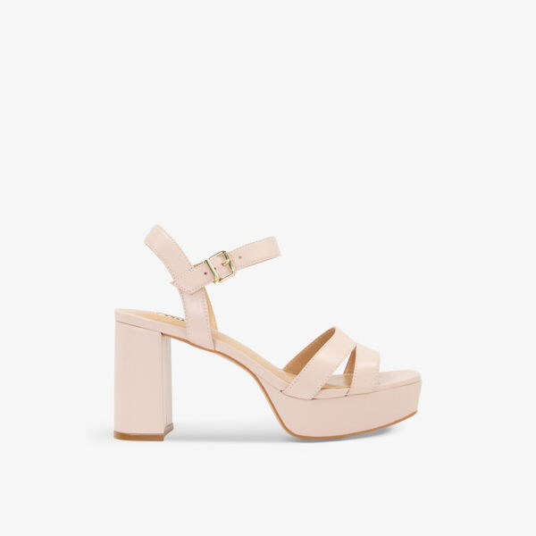 

Босоножки на платформе из литой кожи Dune, цвет nude -leather