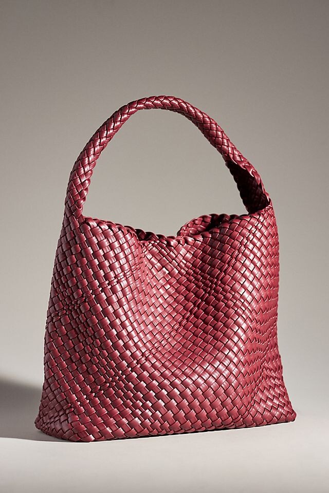

Сумка тканая Blythe Anthropologie, бургунди