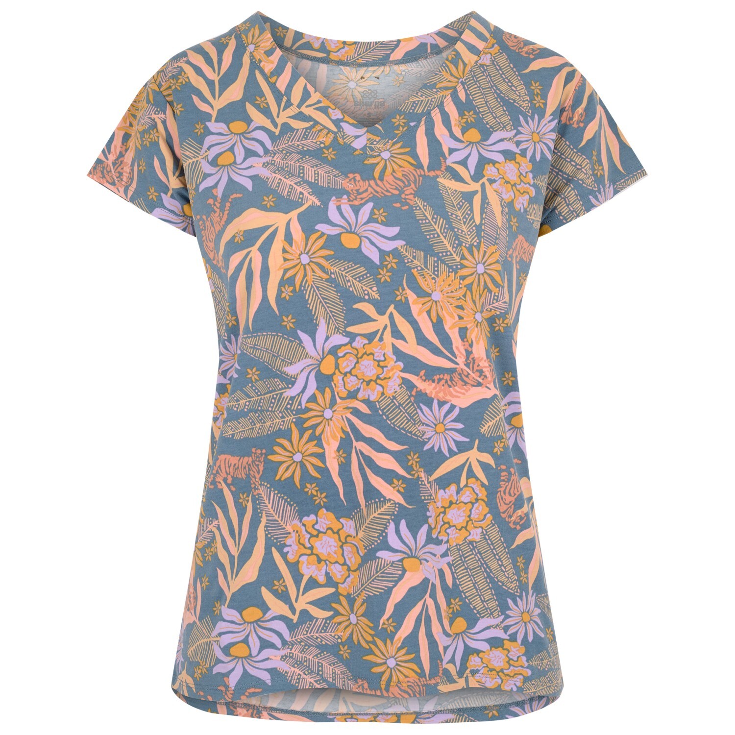 Футболка Sherpa Women's Neha V Neck Tee, цвет Haze Tiger Floral