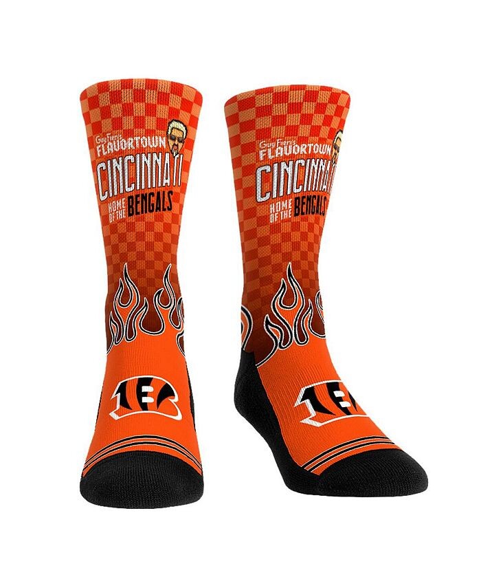 

Мужские и женские носки Cincinnati Bengals NFL x Guy Fieri's Flavortown Crew Socks Rock 'Em, мультиколор