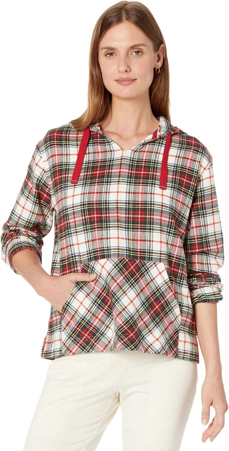 

Фланелевой топ для сна в шотландскую клетку L.L.Bean, цвет Stewart Victoria Tartan