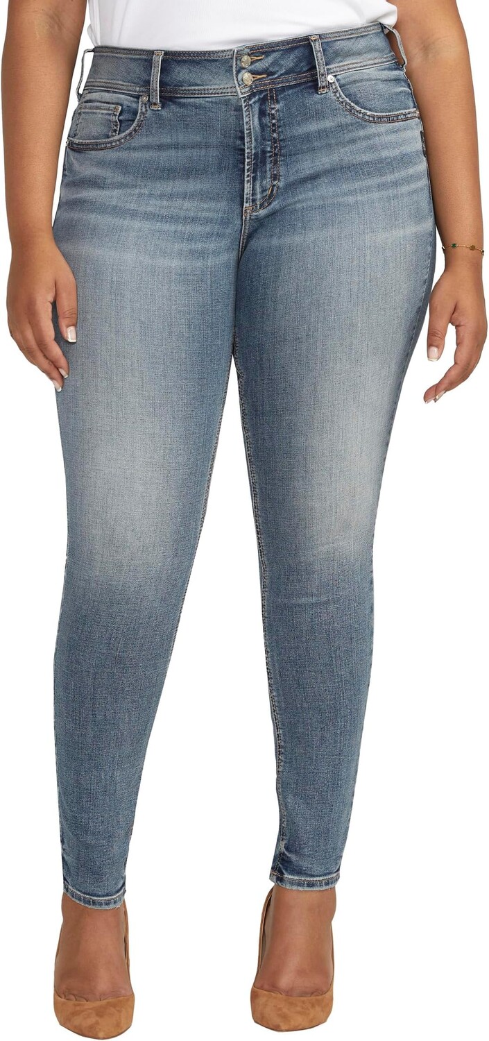 

Джинсы Plus Size Suki Mid-Rise Skinny Jeans W93175ECF219 Silver Jeans Co., цвет Indigo