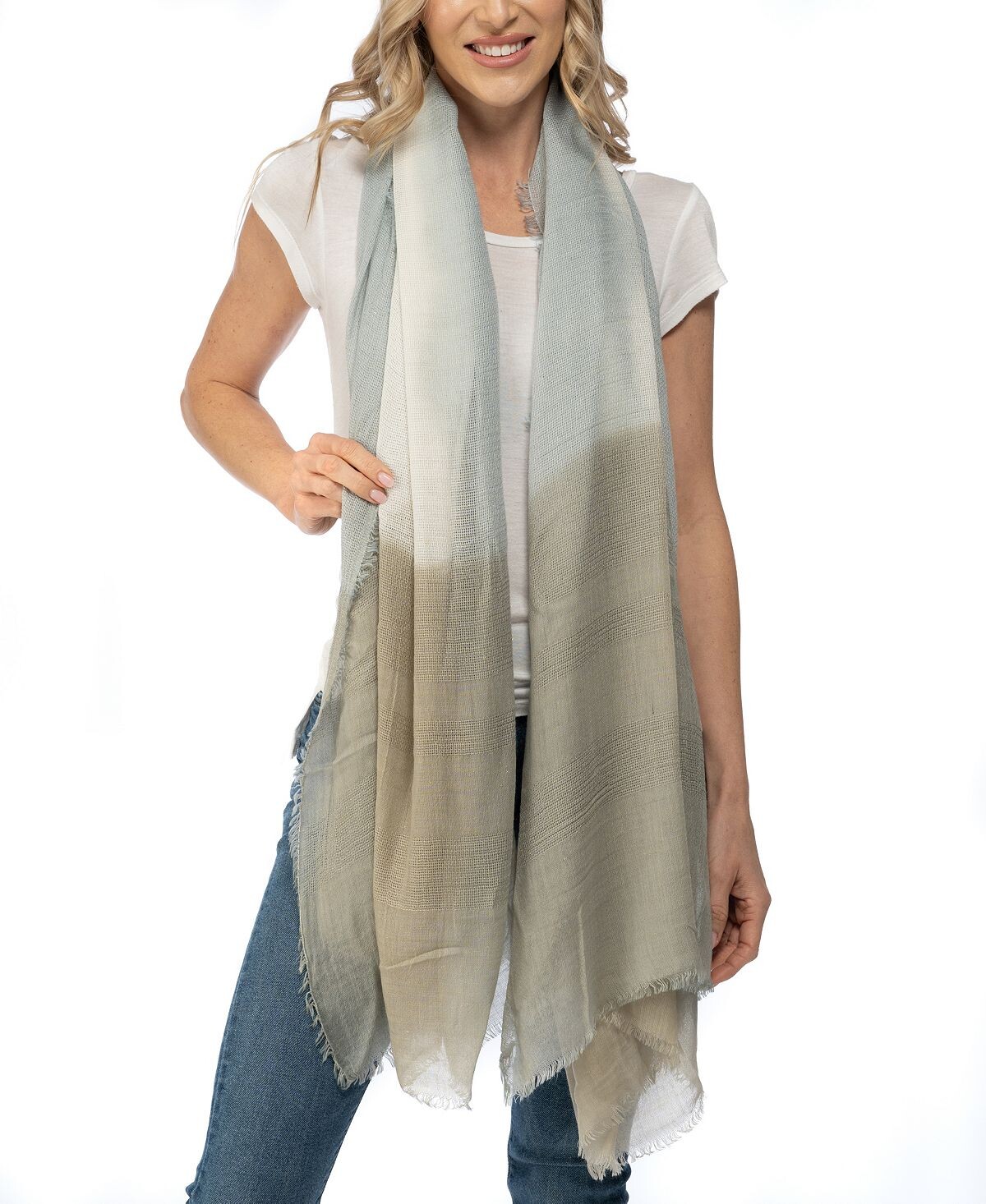 

Шарф с запахом и каймой Dip Dye Vince Camuto