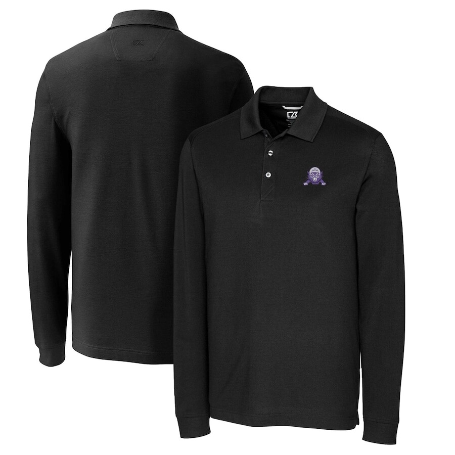 

Поло с длинным рукавом Cutter & Buck Northwestern Wildcats, черный