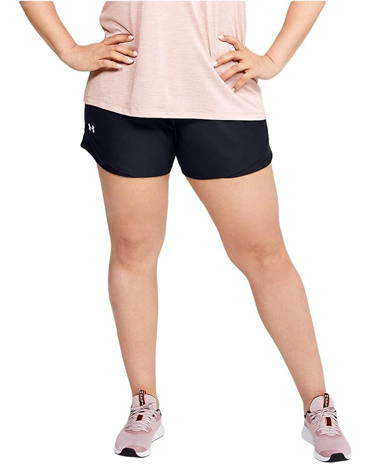 

Шорты Under Armour Plus Size Play Up 3.0, цвет Black/White