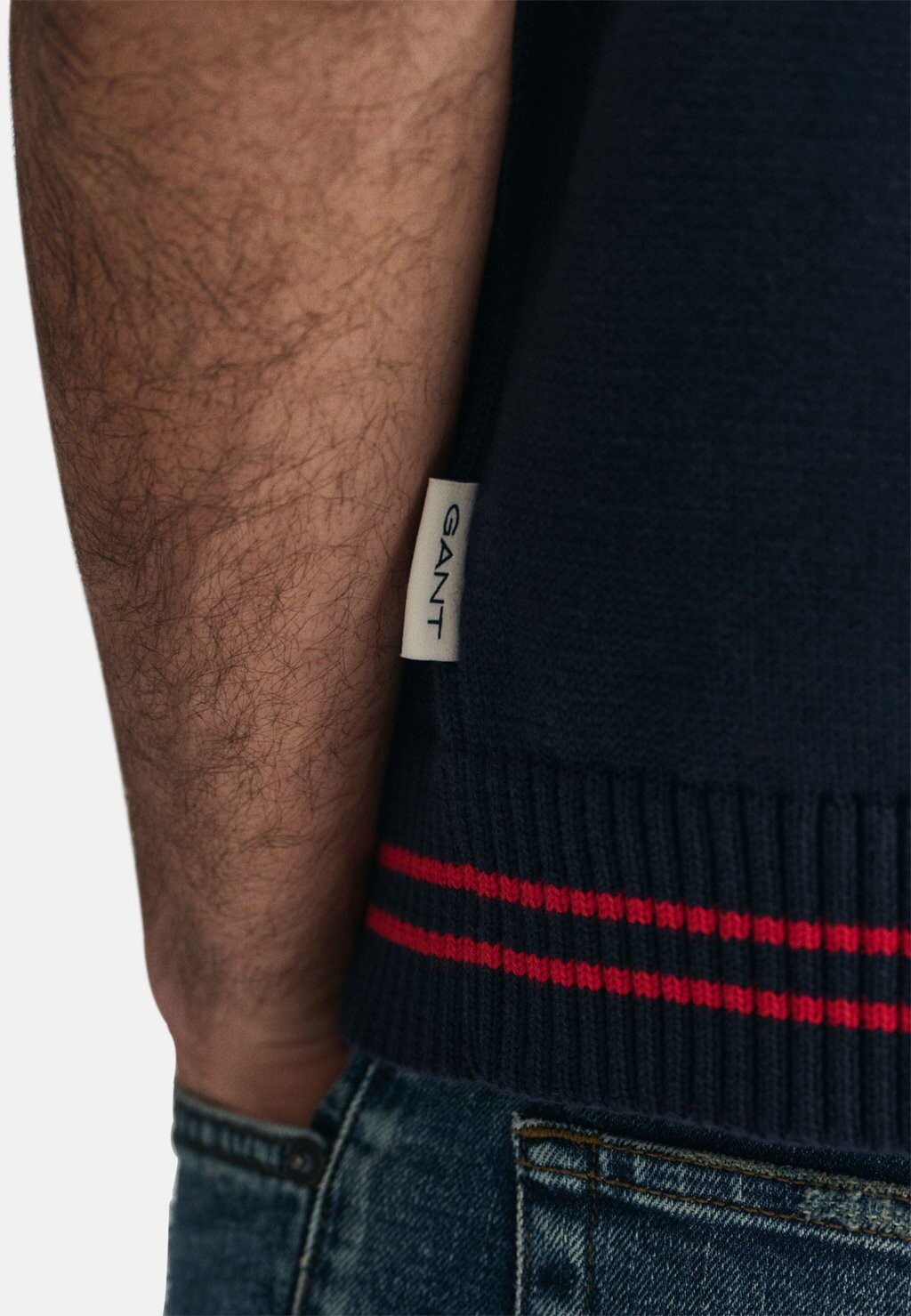 

Джемпер V-NECK GANT, темно-синий