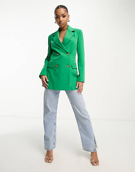 Ярко-зеленый удлиненный приталенный пиджак Miss Selfridge удлиненный пиджак zella inwear ярко зеленый